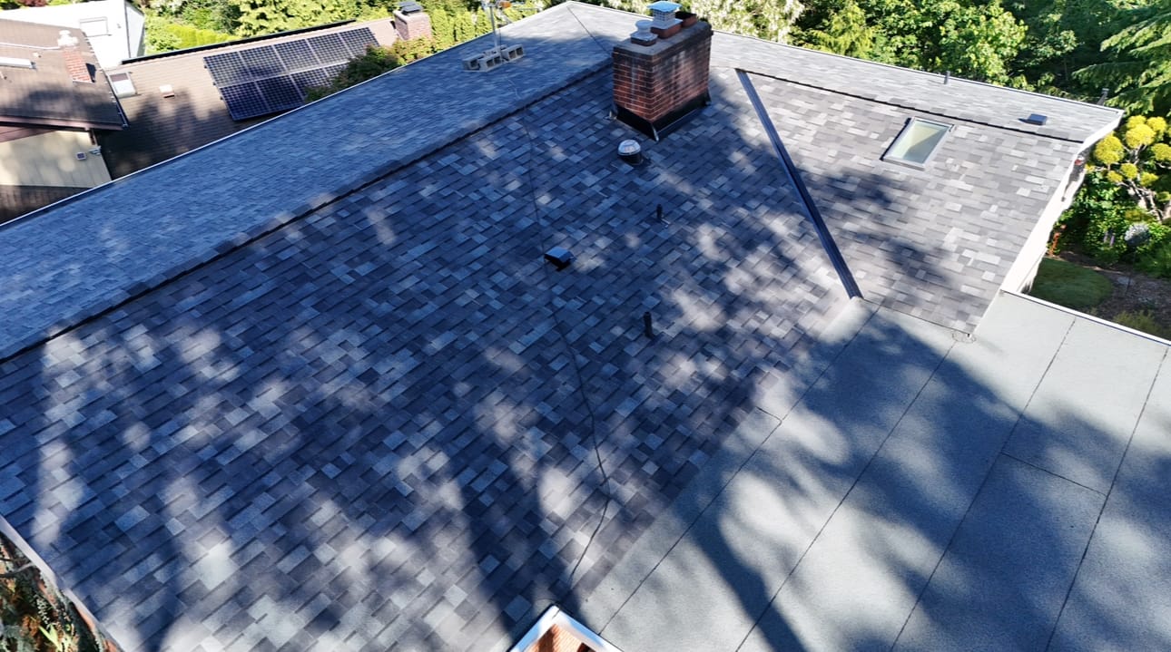 Waterview home with new roof