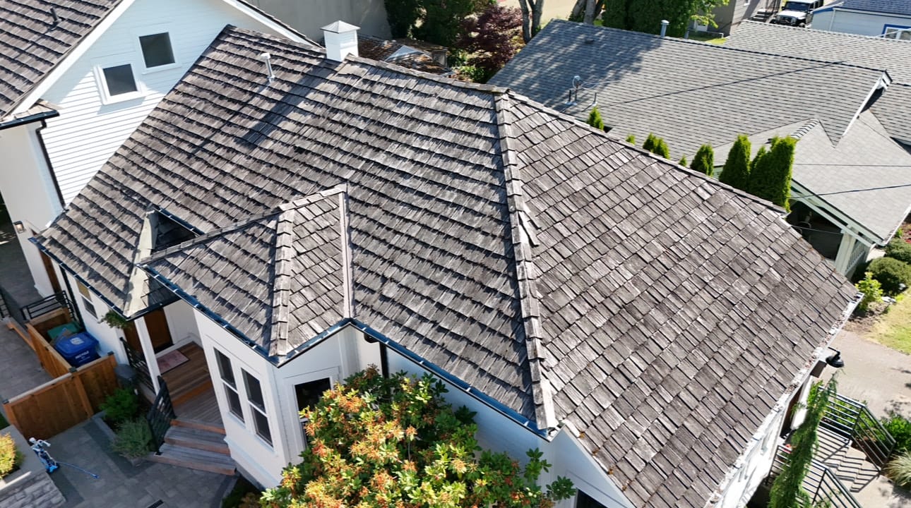 Cedar shake home in the Pacific Northwest