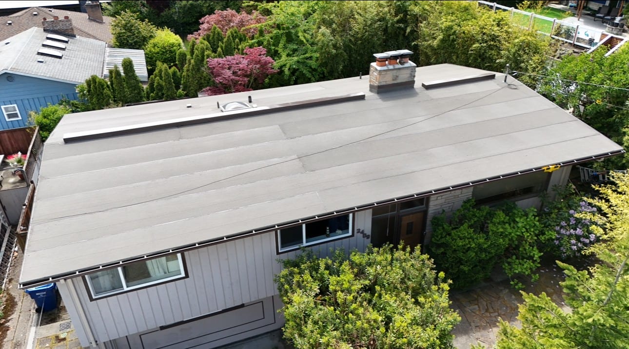 Completed flat roof project by K Single