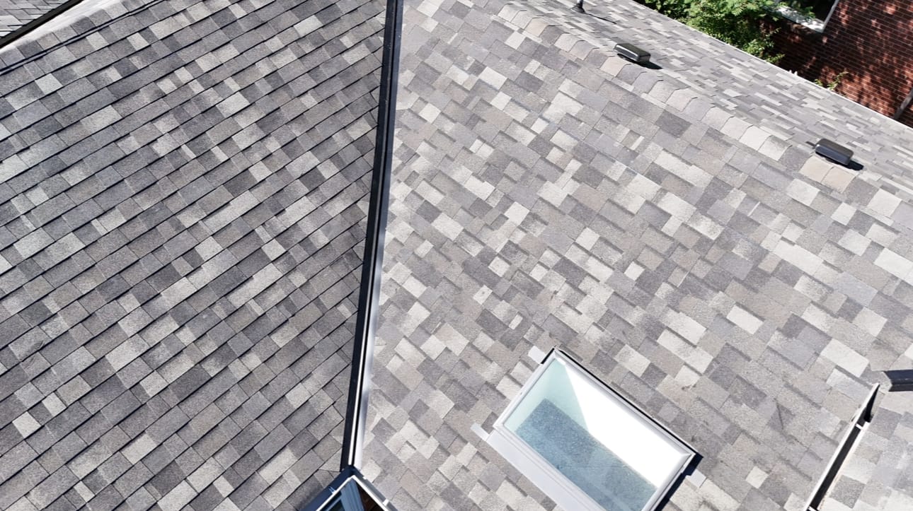 Roof valley and flashing detail work